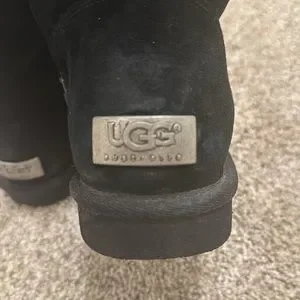 UGG Black Ankle Boots with Silver Details s-l400.jpg main image 4